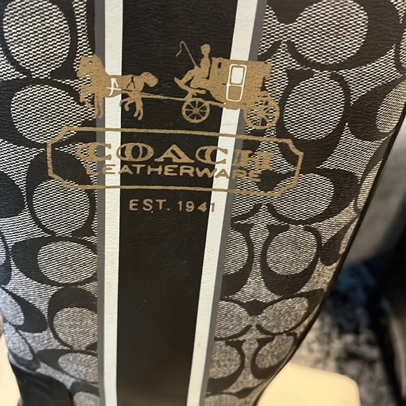 Coach rain boots never worn - they were to tight for me . - Picture 2 of 3